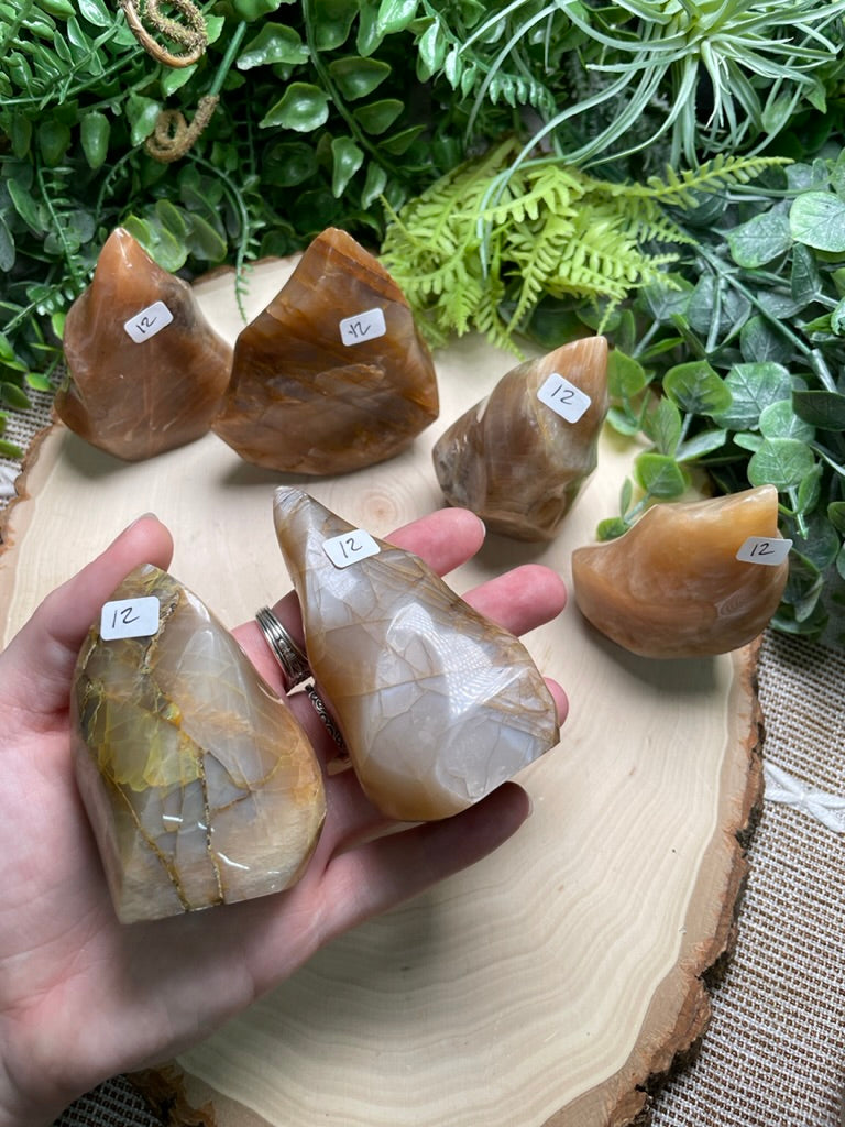 Peach Moonstone Flame