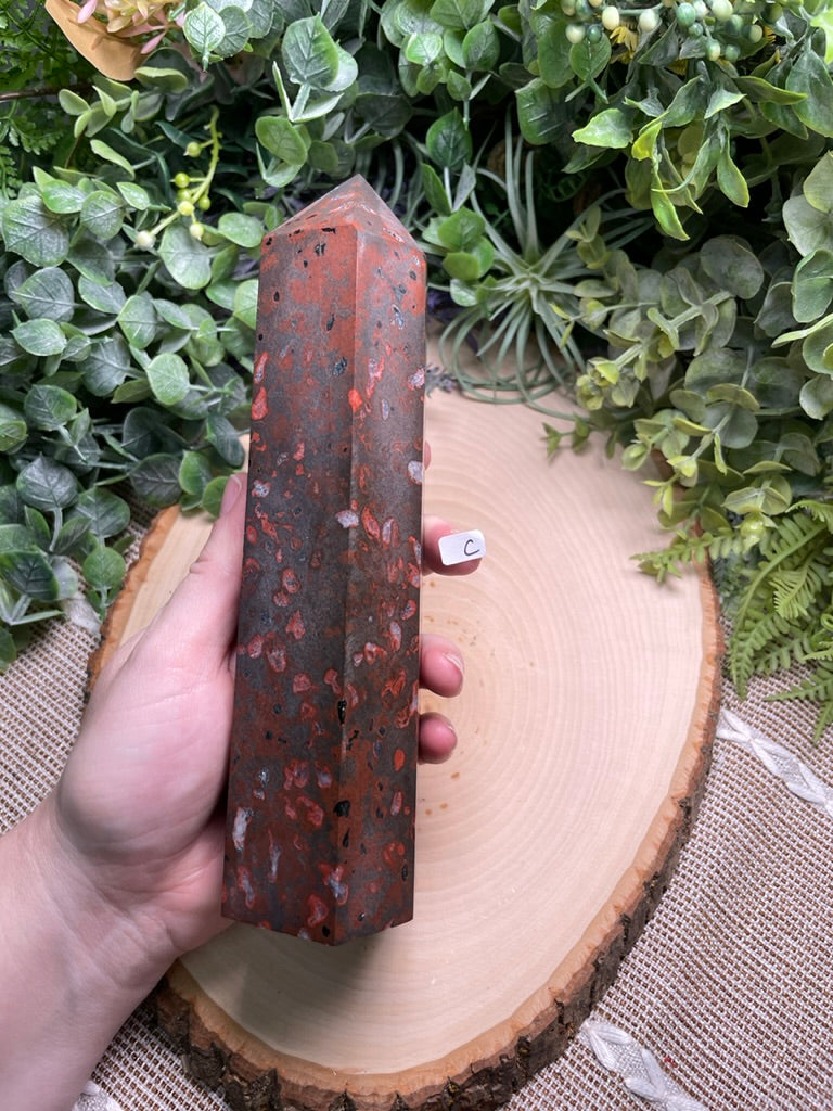 XL Leopard-skin Jasper Tower