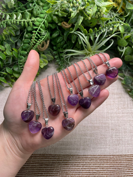 Amethyst Heart Necklace