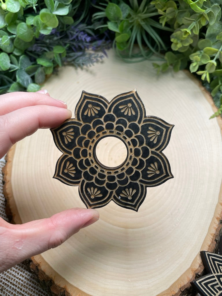 Witchy Wooden Sphere Holder