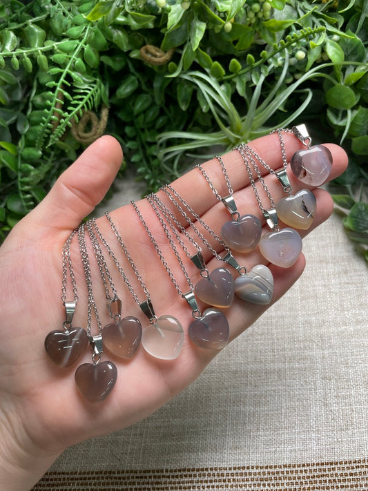 Agate Heart Necklace
