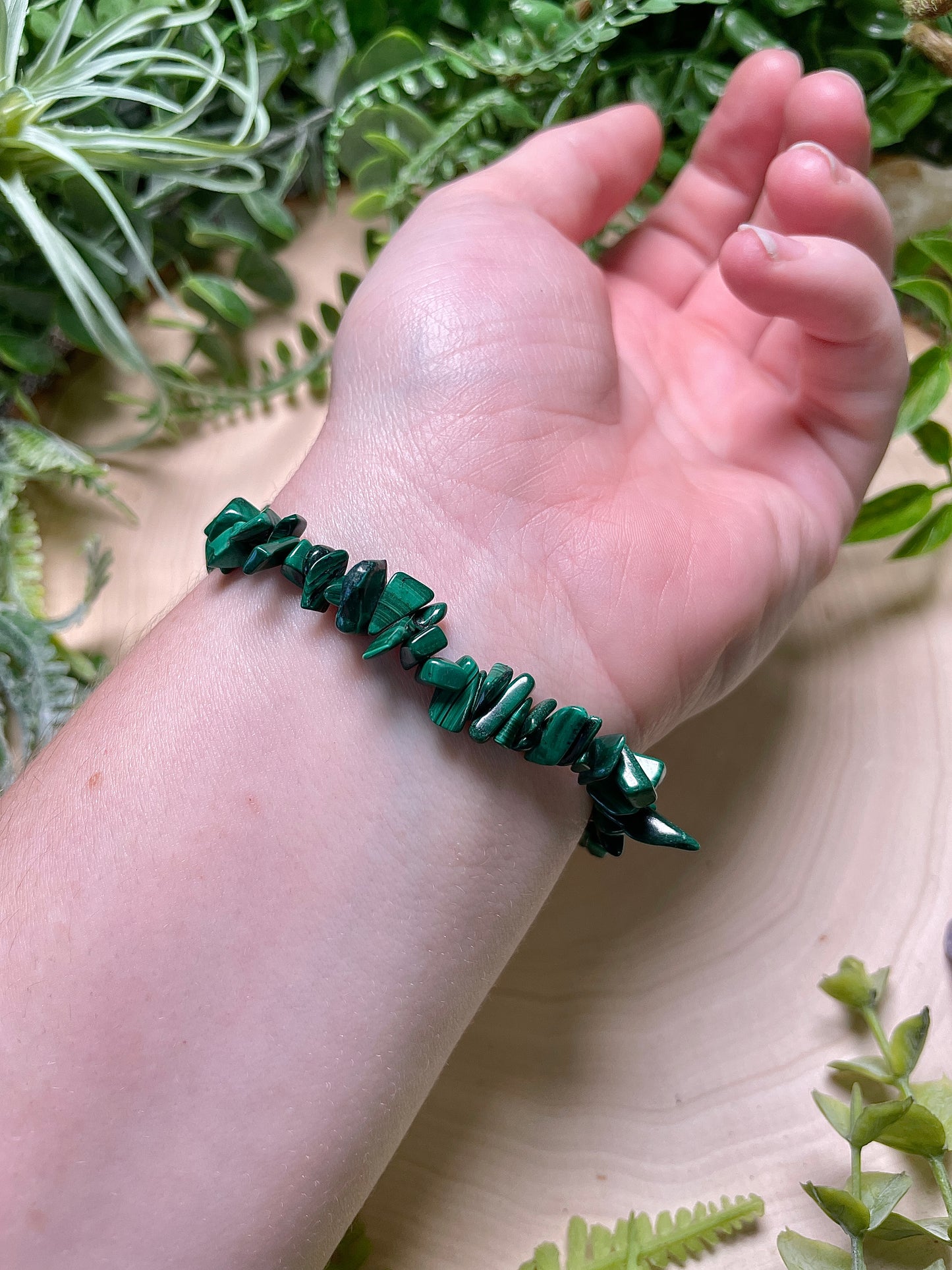Malachite Chip Bracelet