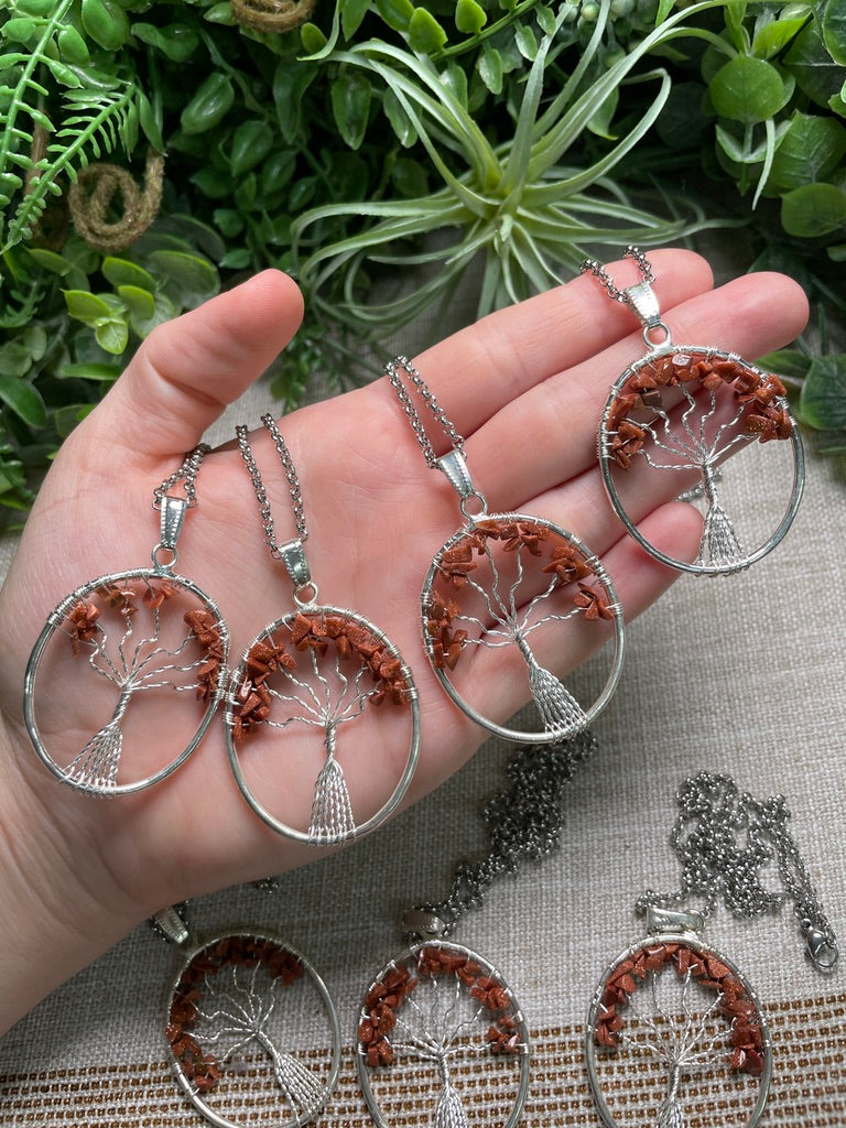 Goldstone Tree of Life Necklace