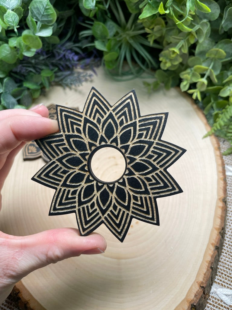 Witchy Wooden Sphere Holder