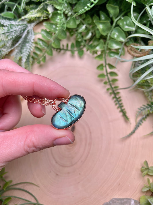 Labradorite Pumpkin Necklace