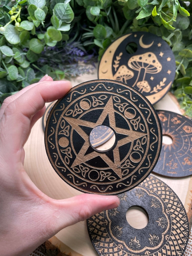 Celestial Wooden Sphere Holder