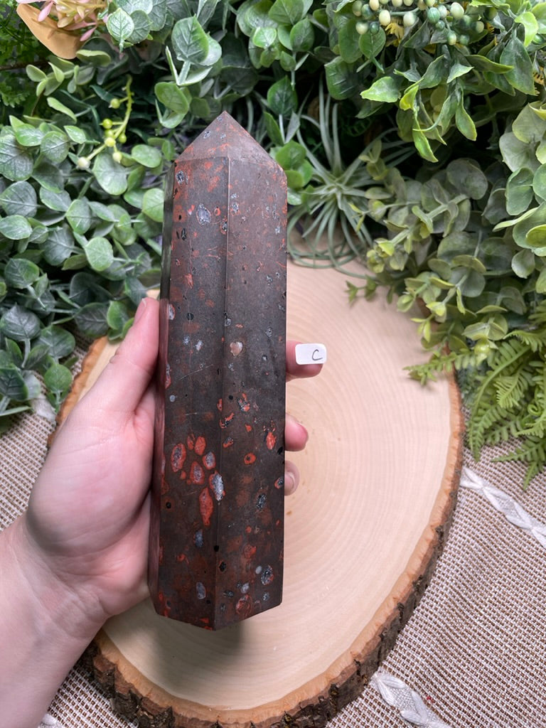 XL Leopard-skin Jasper Tower