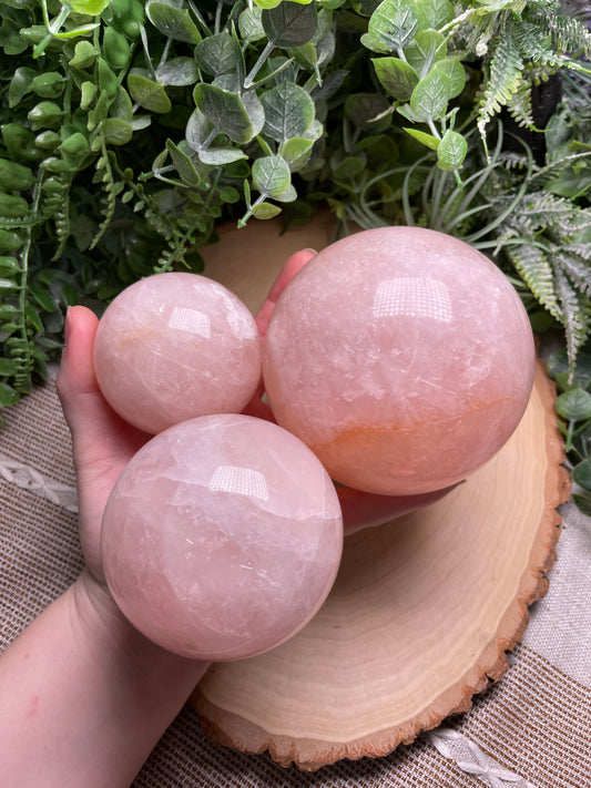 Rose Quartz Sphere (42 available)