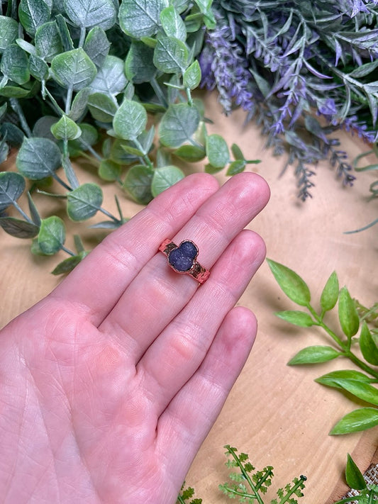 Grape Agate Ring Size 4 3/4