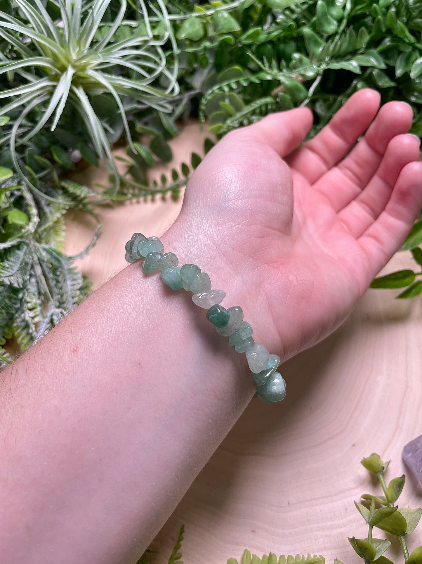 Green Aventurine Chip Bracelet