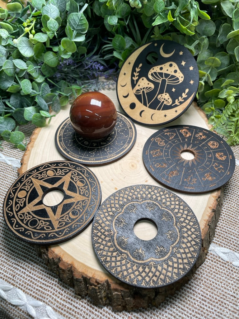 Celestial Wooden Sphere Holder