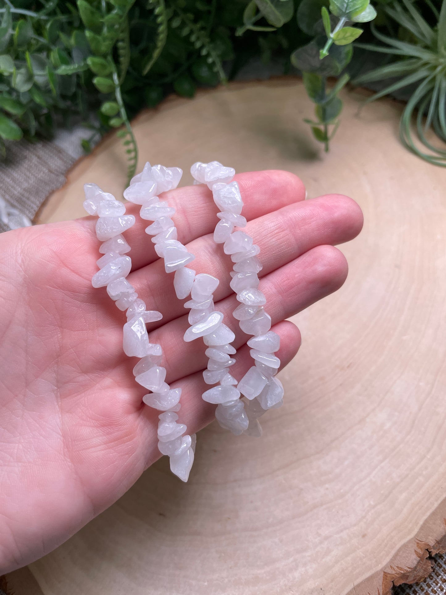 White Quartz Chip Bracelet