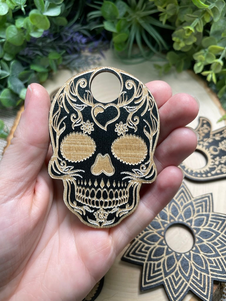 Witchy Wooden Sphere Holder