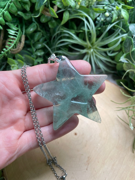 Chunky Fluorite Star Necklace