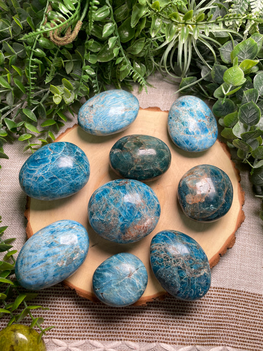 Blue Apatite Palm Stone