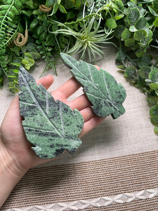 Ruby Zoisite Leaf