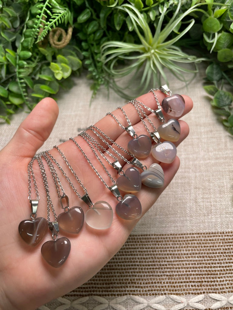 Agate Heart Necklace