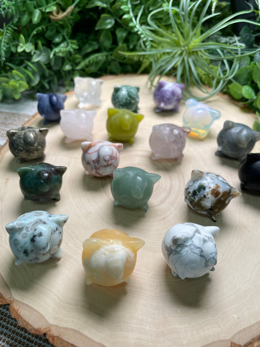 Crystal Jigglypuff (dark moss agate available)