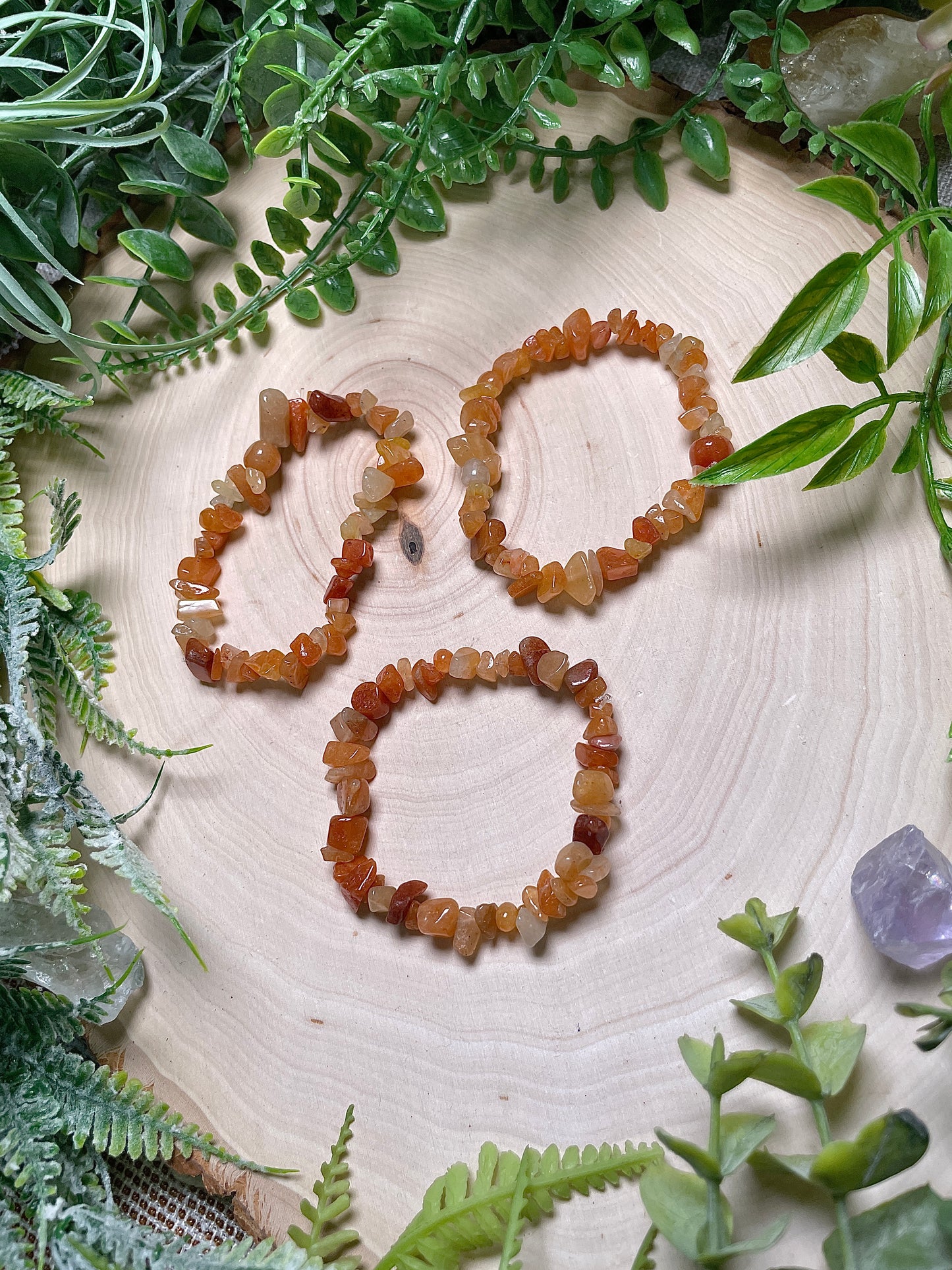 Orange Aventurine Chip Bracelet
