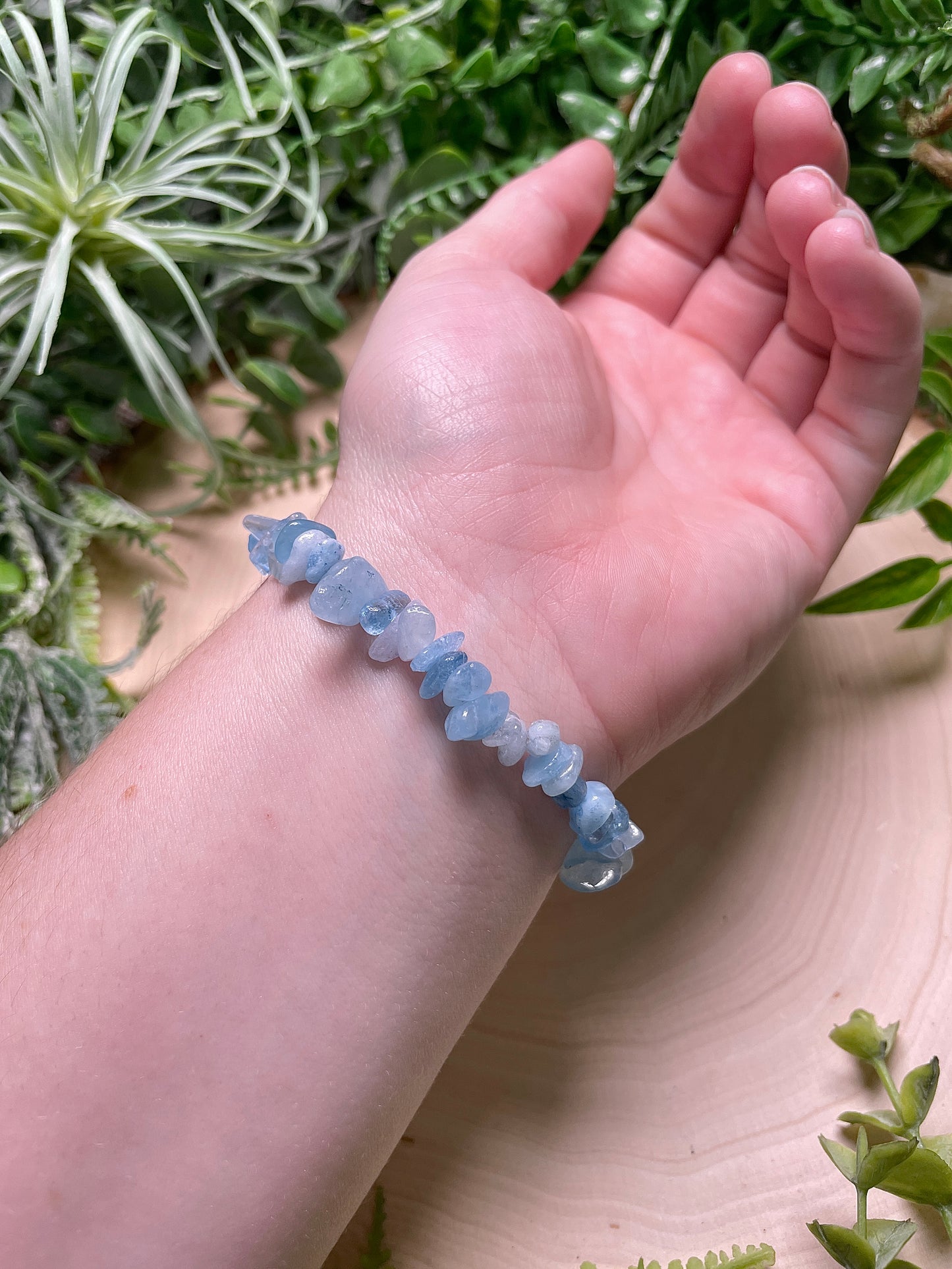 Aquamarine Chip Bracelet