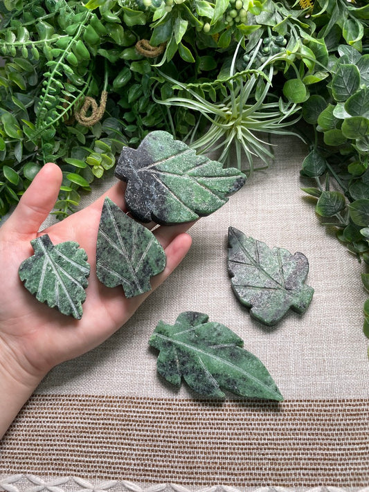 Ruby Zoisite Leaf
