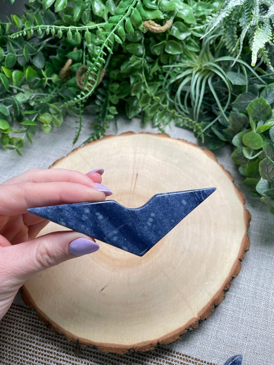 Blue Aventurine Boomerang