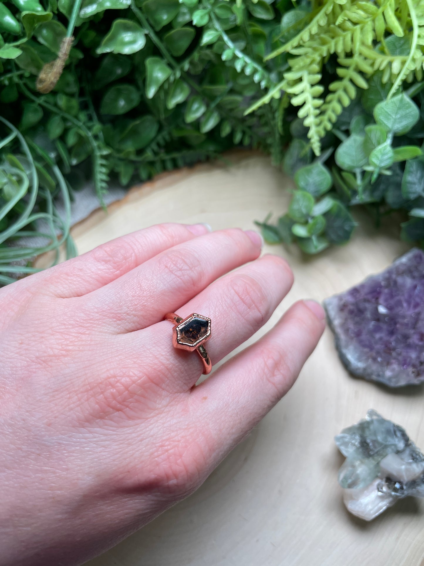 Smoky Quartz Ring Size 6.5