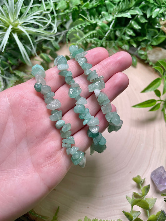 Green Aventurine Chip Bracelet