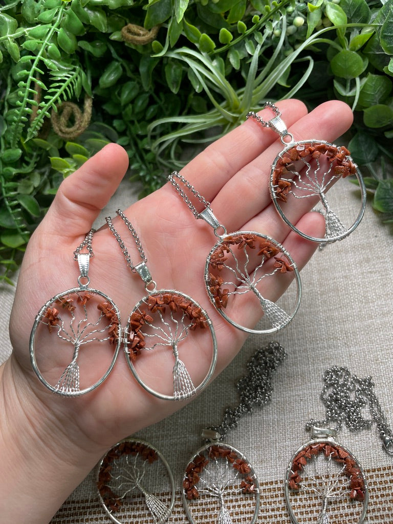 Goldstone Tree of Life Necklace