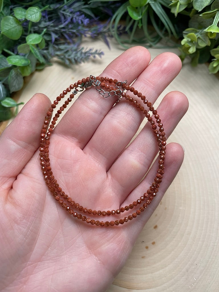 Crystal Beaded Choker Necklace