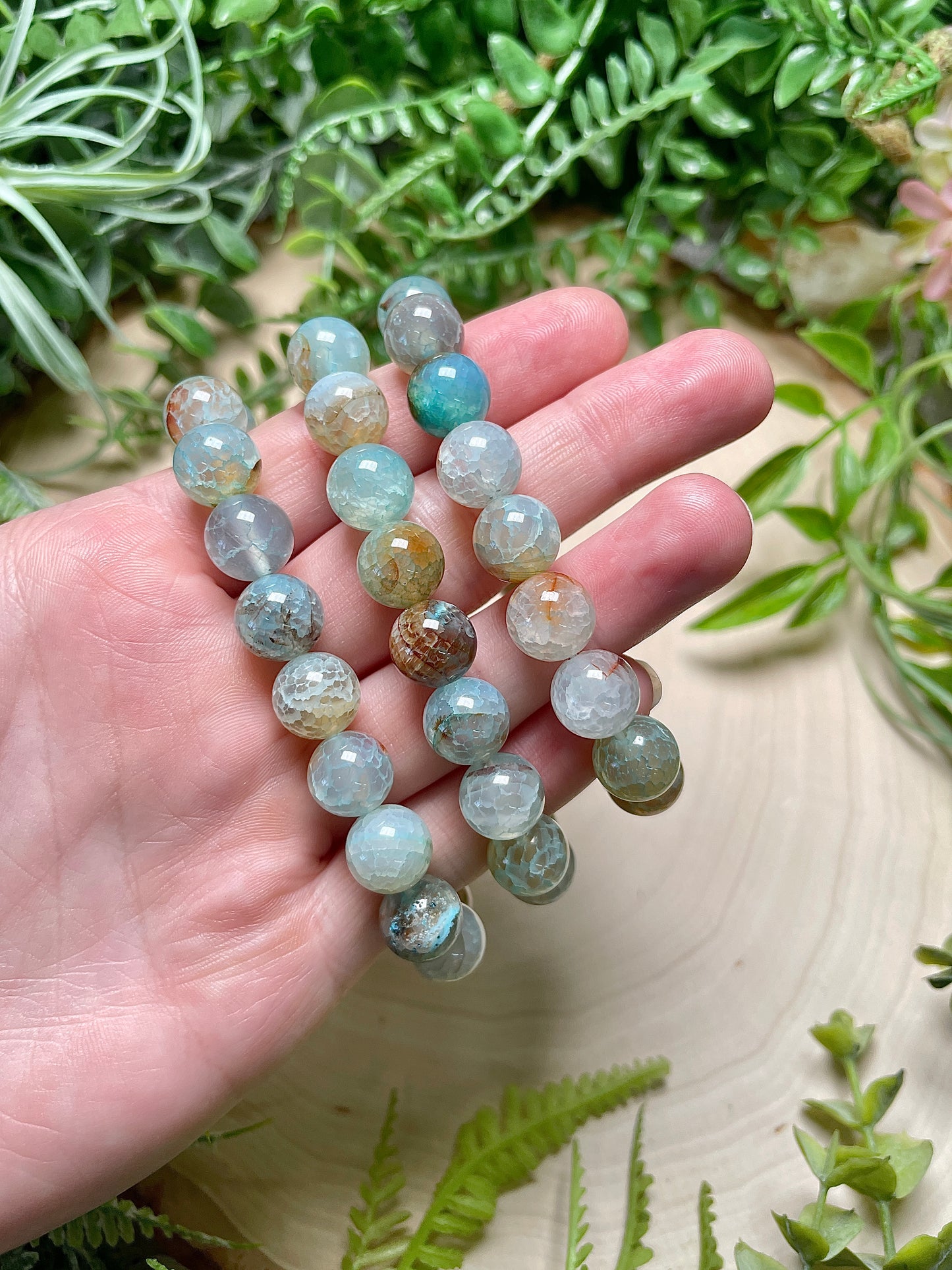 Dyed Dragon Vein Agate Bracelet