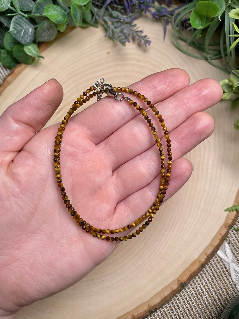 Crystal Beaded Choker Necklace
