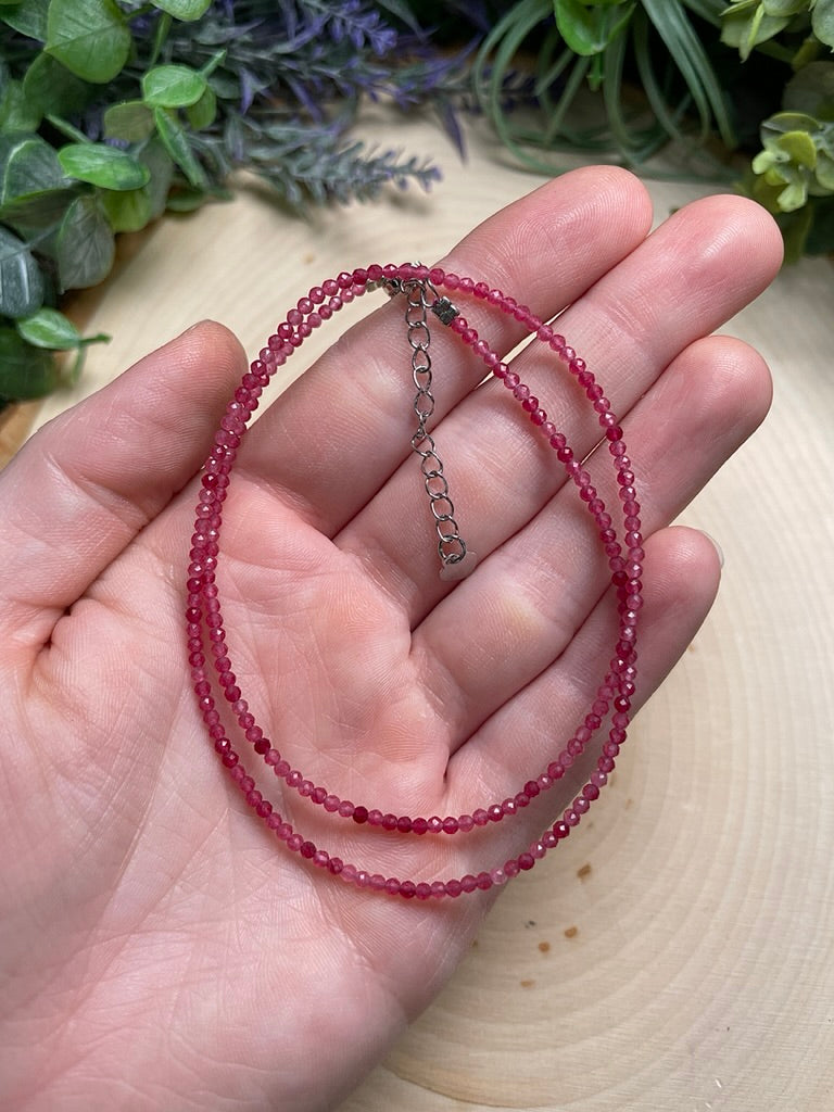 Crystal Beaded Choker Necklace