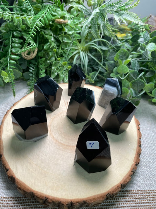 Black Agate Freeform Tower