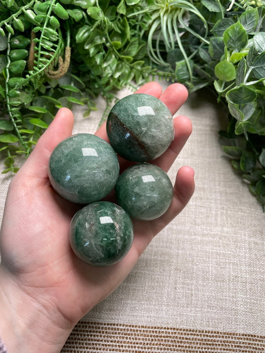 Green Strawberry Quartz Sphere