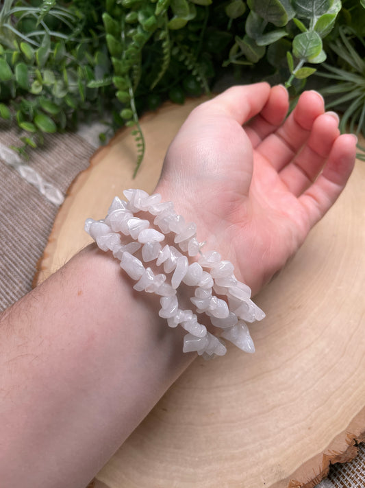 White Quartz Chip Bracelet