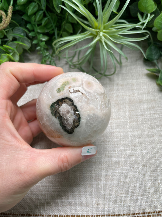 Flower Agate Mix Sphere