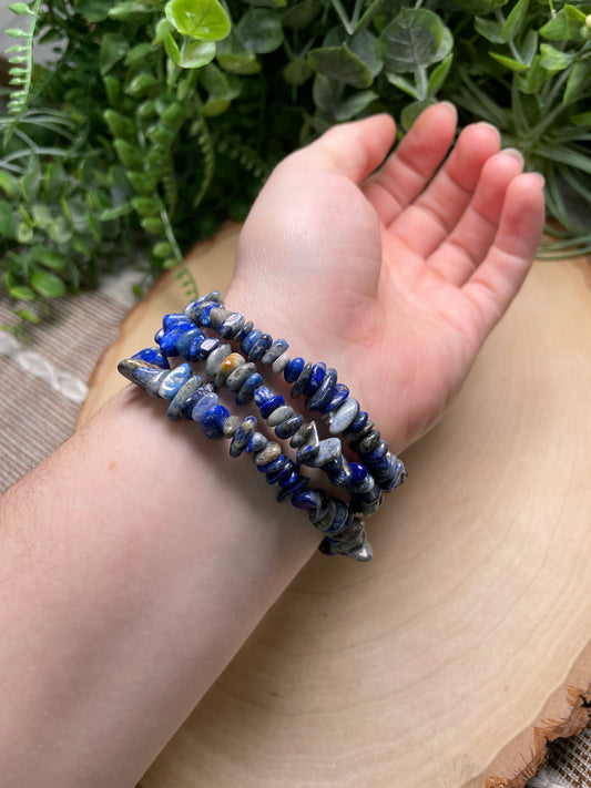 Lapis Chip Bracelet