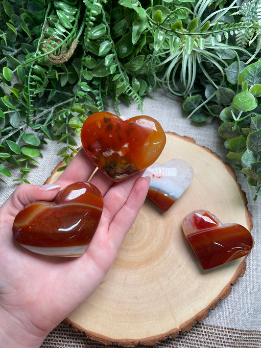 Red Agate Heart