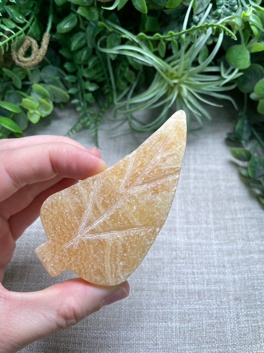 Yellow Calcite Leaf