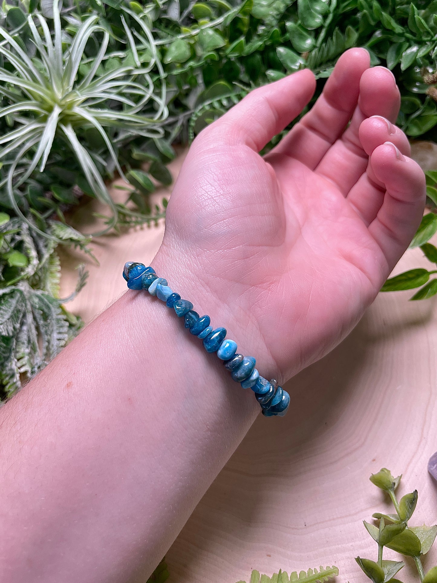 Blue Apatite Chip Bracelet