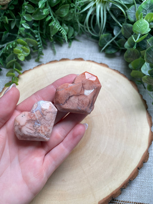 Petal Agate Heart