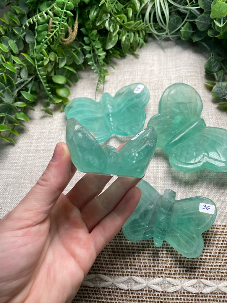 Green Fluorite Butterfly