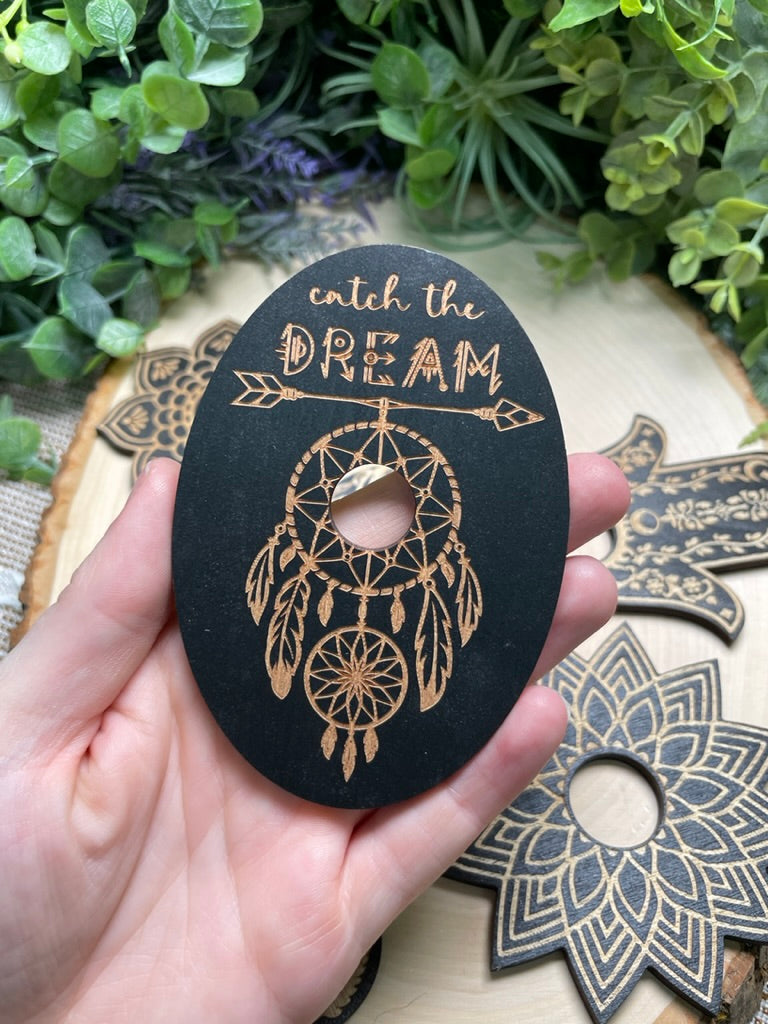 Witchy Wooden Sphere Holder