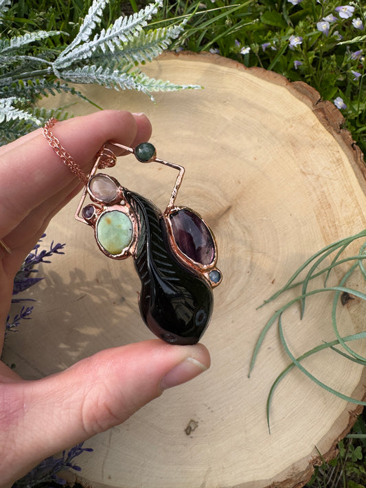 Tadpole with Crystal Bubbles Necklace