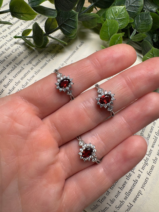 Garnet Adjustable Ring