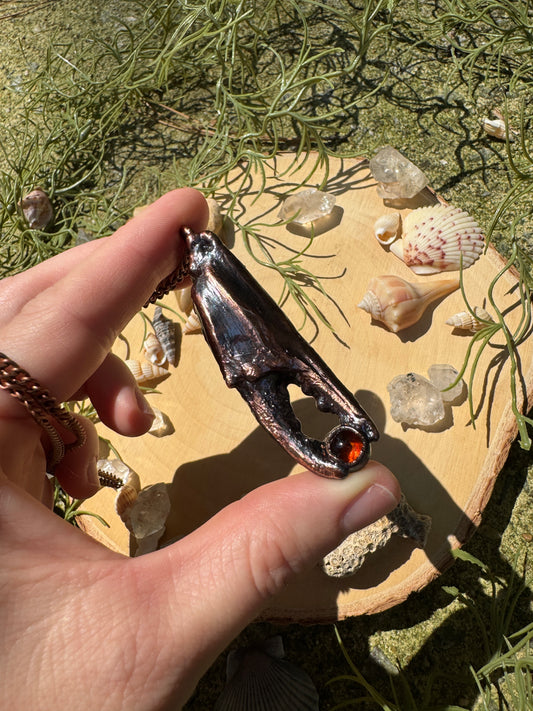 Citrine Crab Claw Necklace