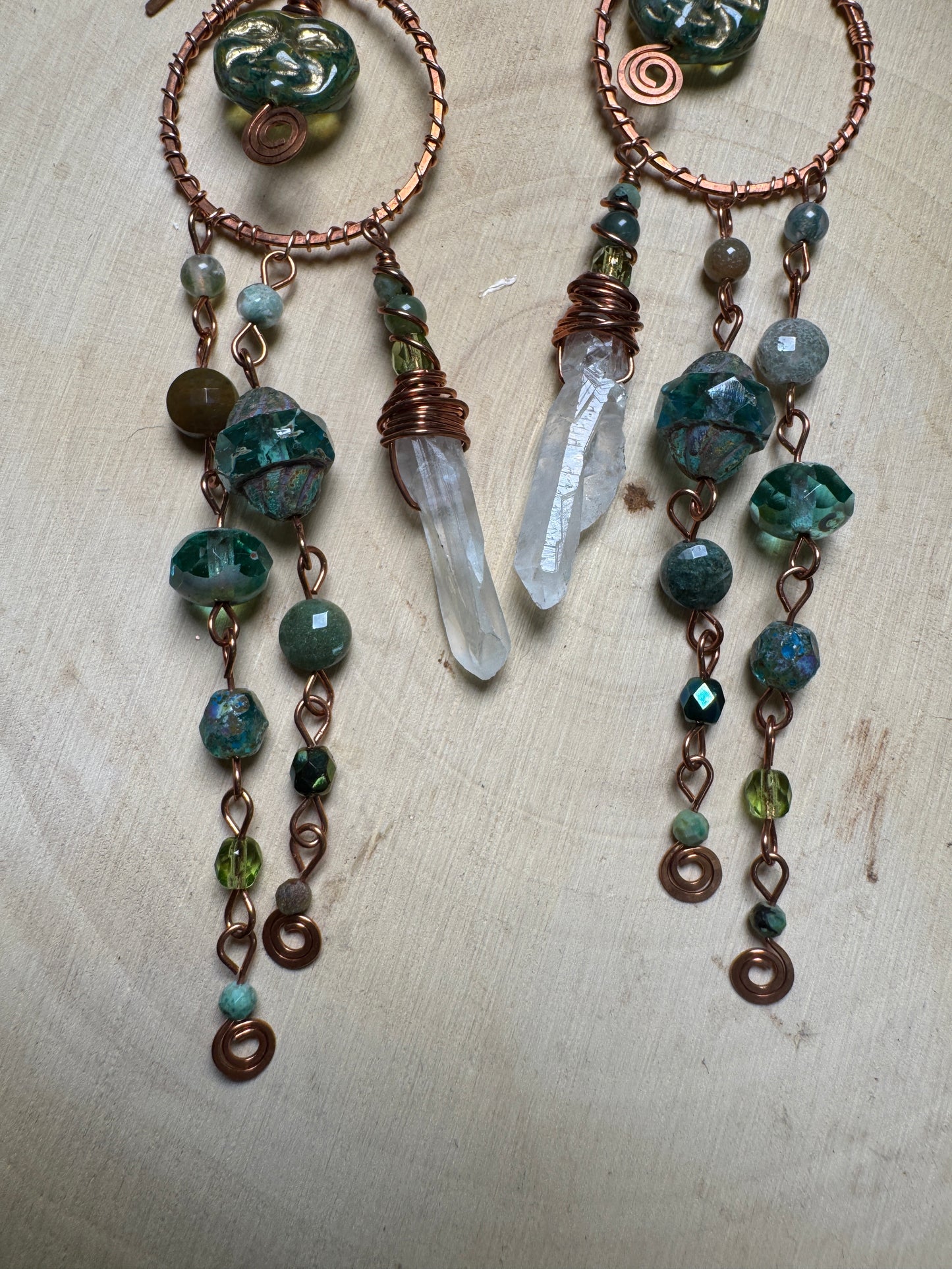 Copper Goddess Dangle Earrings