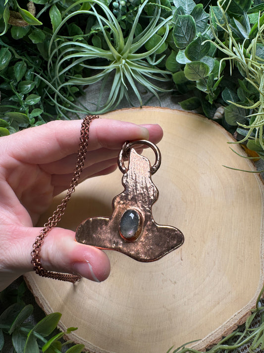 Labradorite Witch Hat Necklace