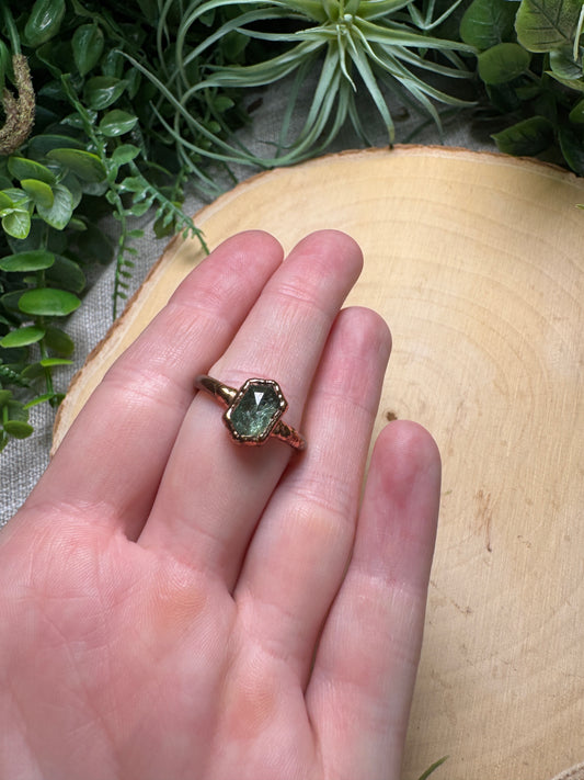 Green Kyanite Ring Size 9
